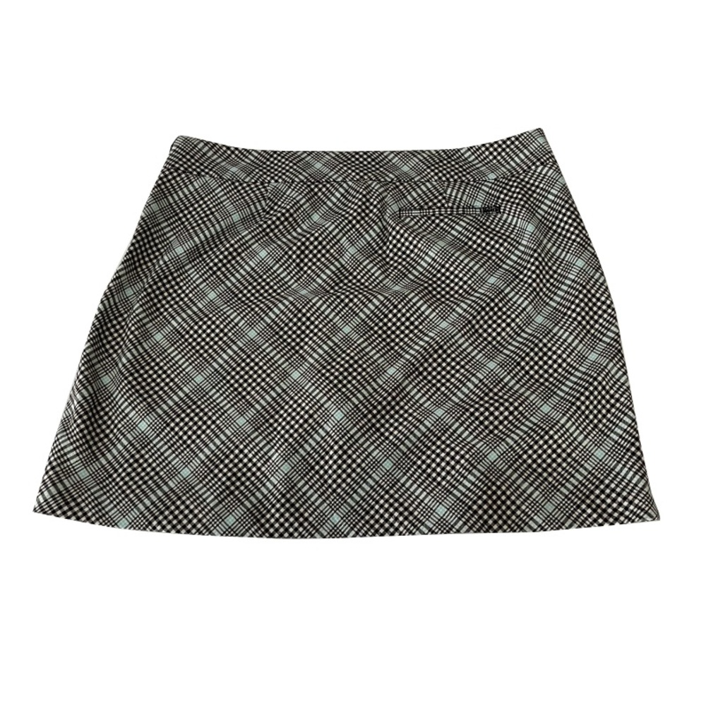 Izod XFG Black, White and Baby Blue Plaid Pleated Athletic Skorts - Picture 4 of 6
